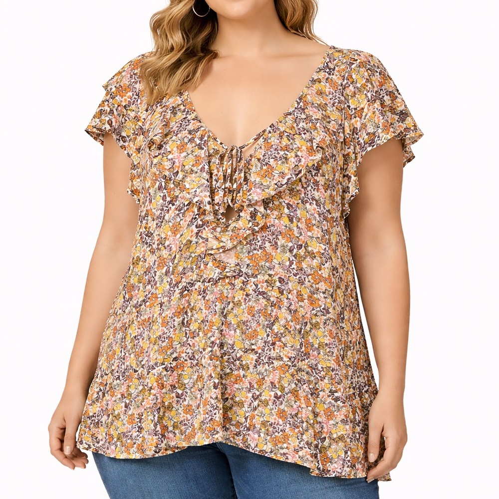 Old Navy Multicolor Floral Blouse